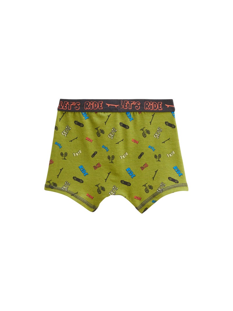 Lot de 2 boxers garçon Cycling Vert - Kiabi