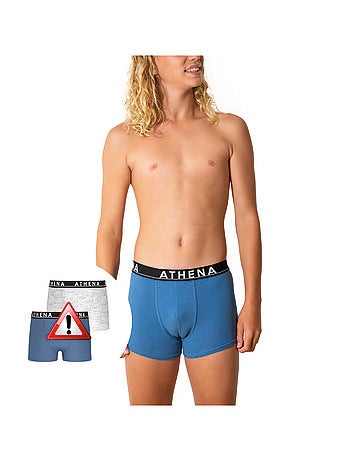Lot de 2 boxers garçon Easy Color Athena