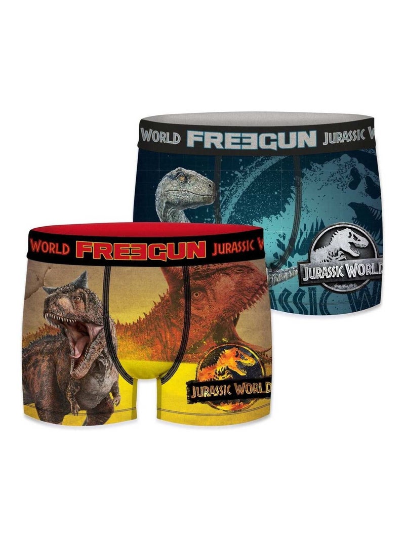 Lot de 2 Boxers garçon Jurassic World Freegun Bleu - Kiabi