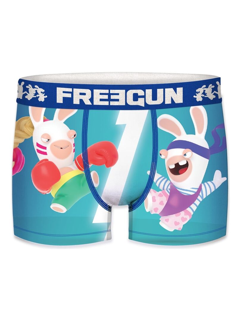 Lot de 2 Boxers garçon Lapins Crétins Freegun Bleu - Kiabi
