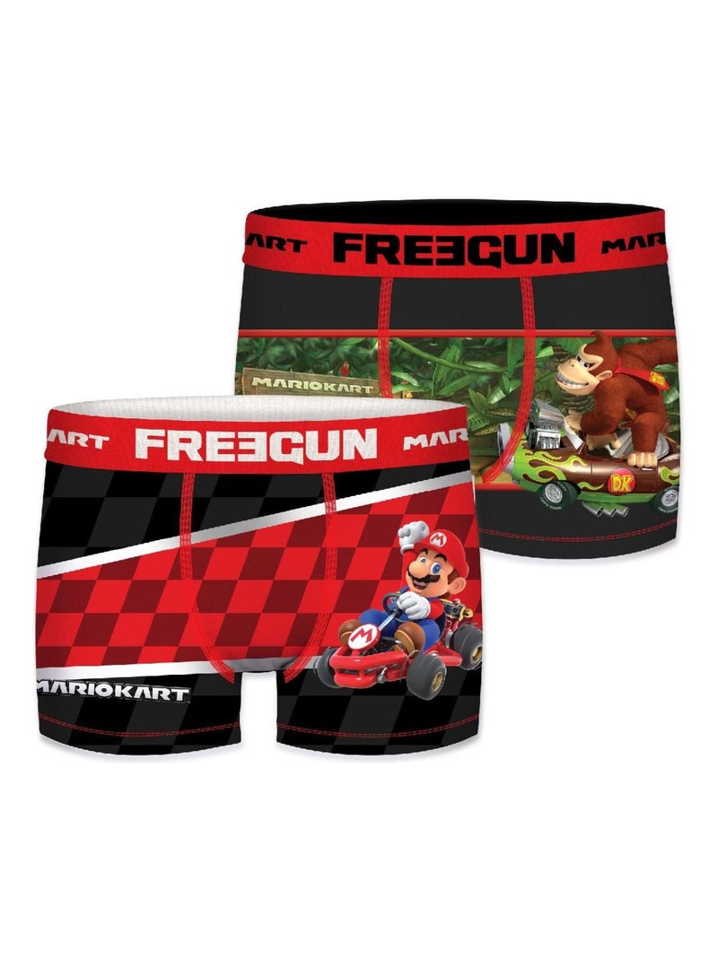 Lot de 2 boxers garçon Mario Kart Freegun Rouge - Kiabi