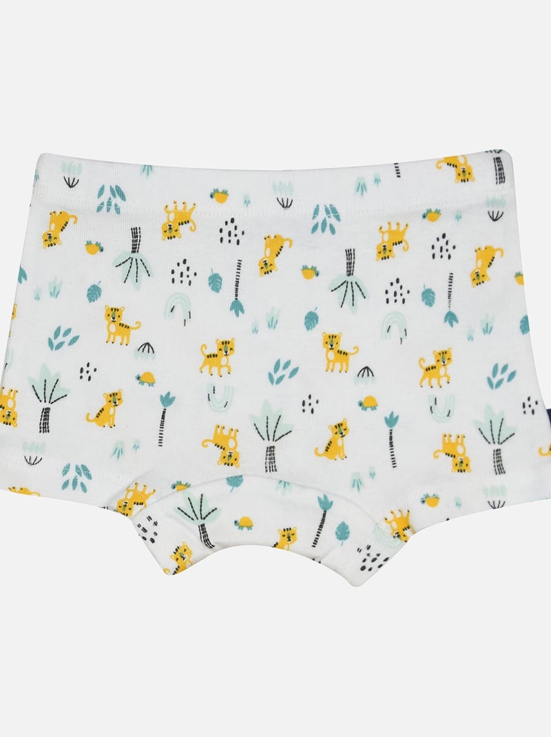 LOT DE 2 BOXERS GREGORIO BEBE Blanc Jaune - Kiabi