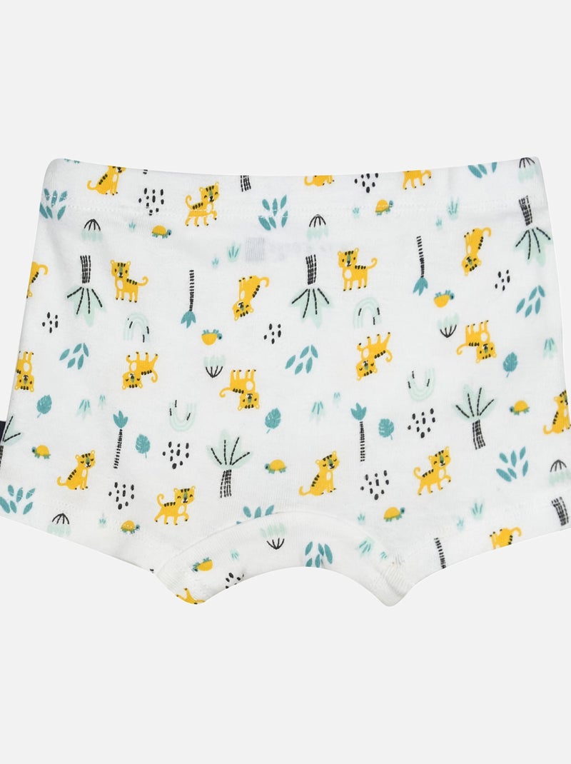 LOT DE 2 BOXERS GREGORIO BEBE Blanc Jaune - Kiabi