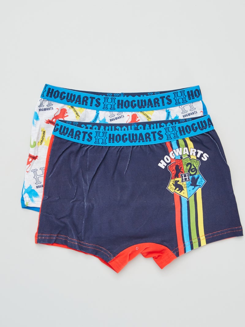 Lot de 2 boxers 'Harry Potter' Bleu/gris - Kiabi