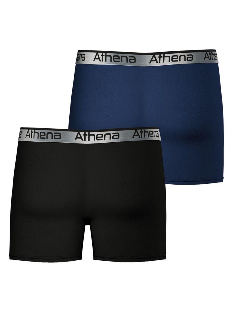 Lot de 2 boxers homme 720 Stretch Adjust Athena Noir Bleu - Kiabi