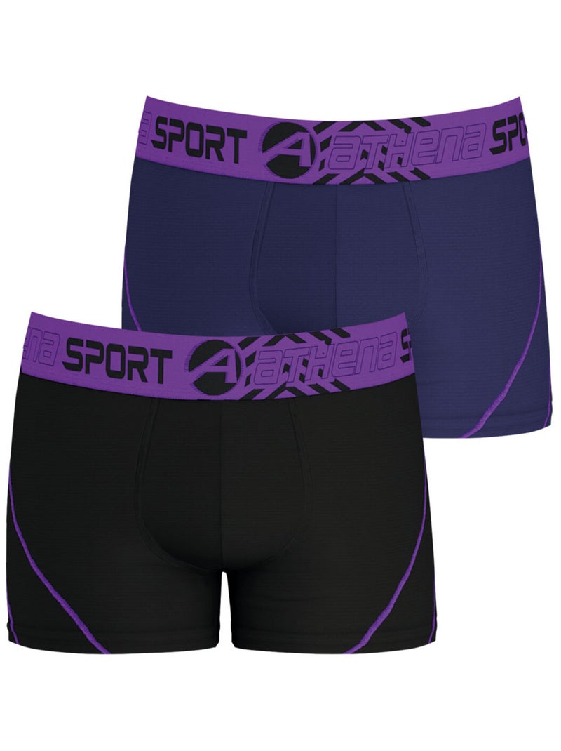 Lot de 2 boxers homme Air Performance Athena Violet - Kiabi