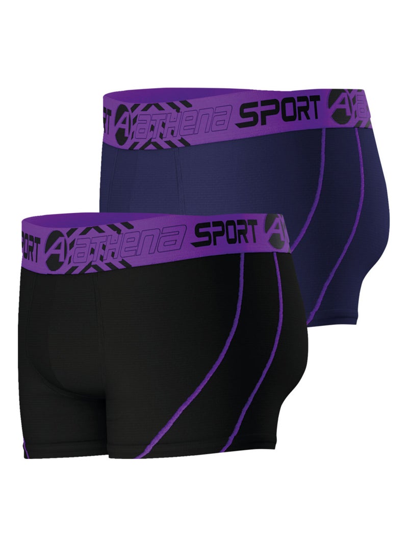 Lot de 2 boxers homme Air Performance Athena Violet - Kiabi