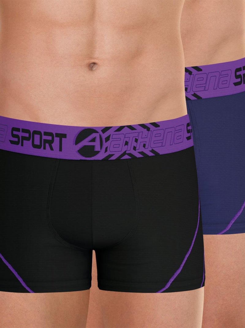 Lot de 2 boxers homme Air Performance Bleu foncé - Kiabi