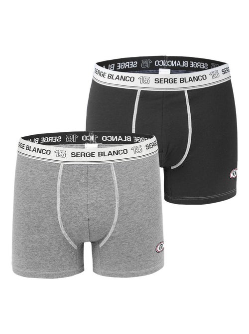 Lot de 2 Boxers homme avec surpiq?res Class Serge Blanco - Kiabi