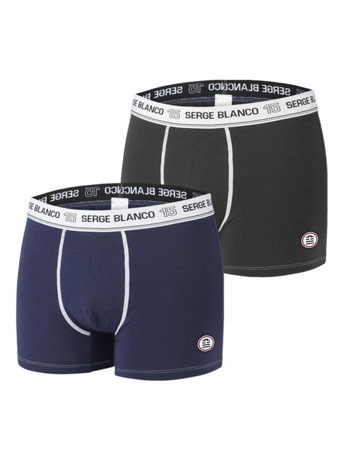 Lot de 2 Boxers homme avec surpiqûres Class Serge Blanco - Kiabi