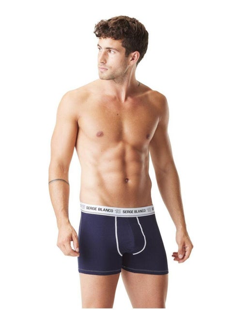 Lot de 2 Boxers homme avec surpiqûres Class Serge Blanco - Kiabi
