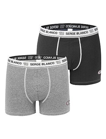 Lot de 2 Boxers homme avec surpiqûres Class Serge Blanco