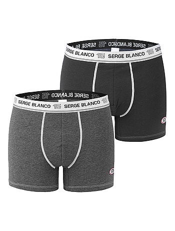 Lot de 2 Boxers homme avec surpiqûres Class Serge Blanco