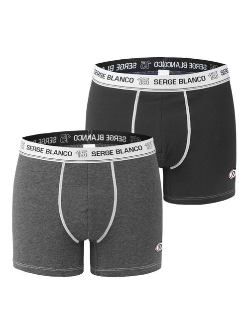 Lot de 2 Boxers homme avec surpiqûres Class Serge Blanco - Kiabi