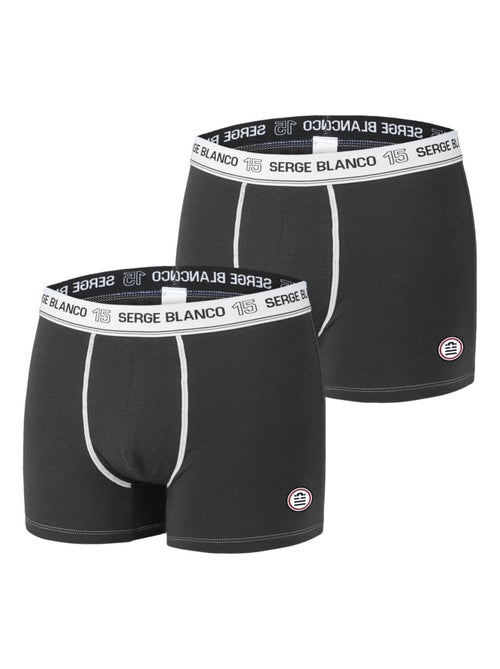 Lot de 2 Boxers homme avec surpiqûres Class Serge Blanco - Kiabi