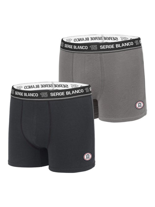 Lot de 2 Boxers homme avec surpiqûres Class Serge Blanco - Kiabi