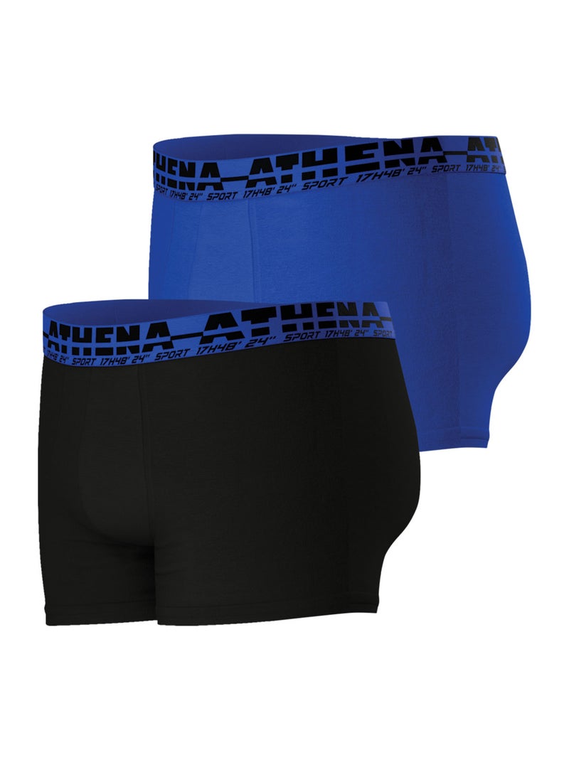 Lot de 2 boxers homme Easy Sport Athena Bleu - Kiabi