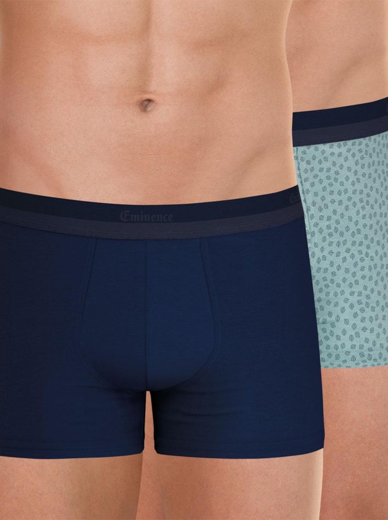 Lot de 2 boxers homme Edition Coton bio Bleu électrique - Kiabi