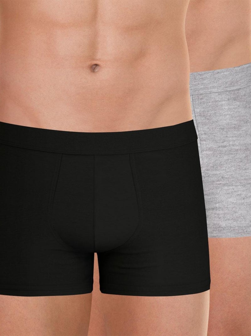 Lot de 2 boxers homme Fusion Noir Gris - Kiabi