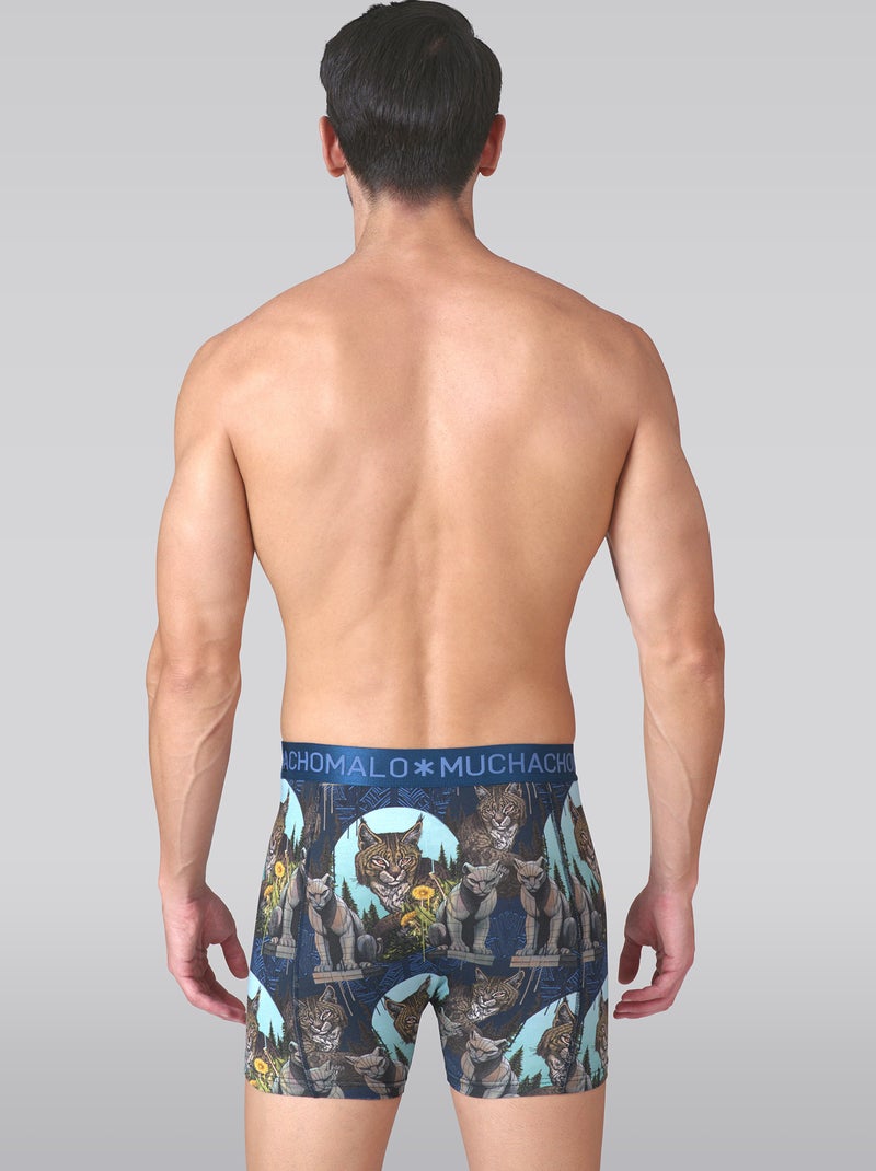 Lot de 2 boxers homme Muchachomalo Bleu Noir - Kiabi