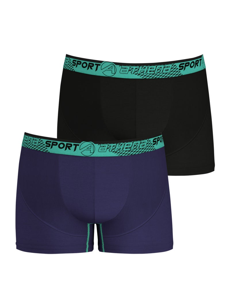 Lot de 2 boxers homme Running Athena Bleu - Kiabi