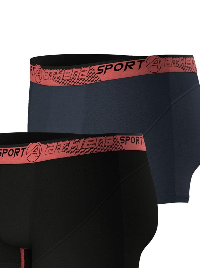 Lot de 2 boxers homme Running Athena Noir - Kiabi