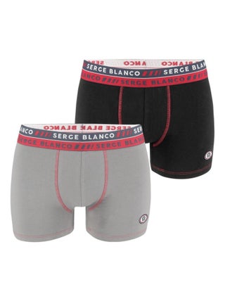Lot de 2 Boxers homme surpiqûres Class Serge Blanco