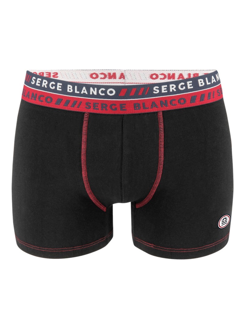Lot de 2 Boxers homme surpiqûres Class Serge Blanco Gris - Kiabi