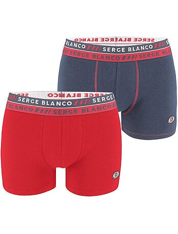 Lot de 2 Boxers homme surpiqûres Class Serge Blanco