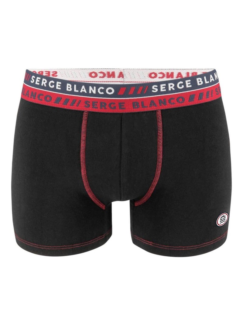 Lot de 2 Boxers homme surpiqûres Class Serge Blanco Vert - Kiabi