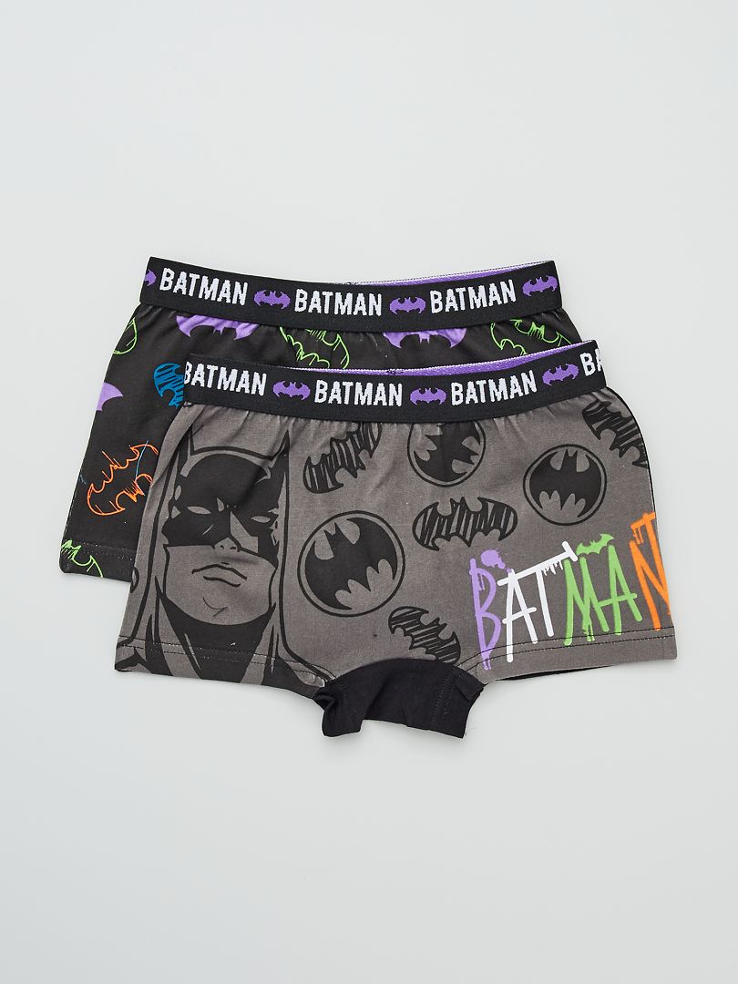 Lot de 2 boxers imprimés 'Batman' gris/noir - Kiabi