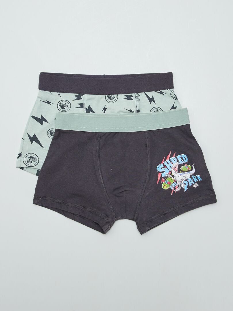 Lot de 2 boxers 'Jurassic Park' Vert - Kiabi