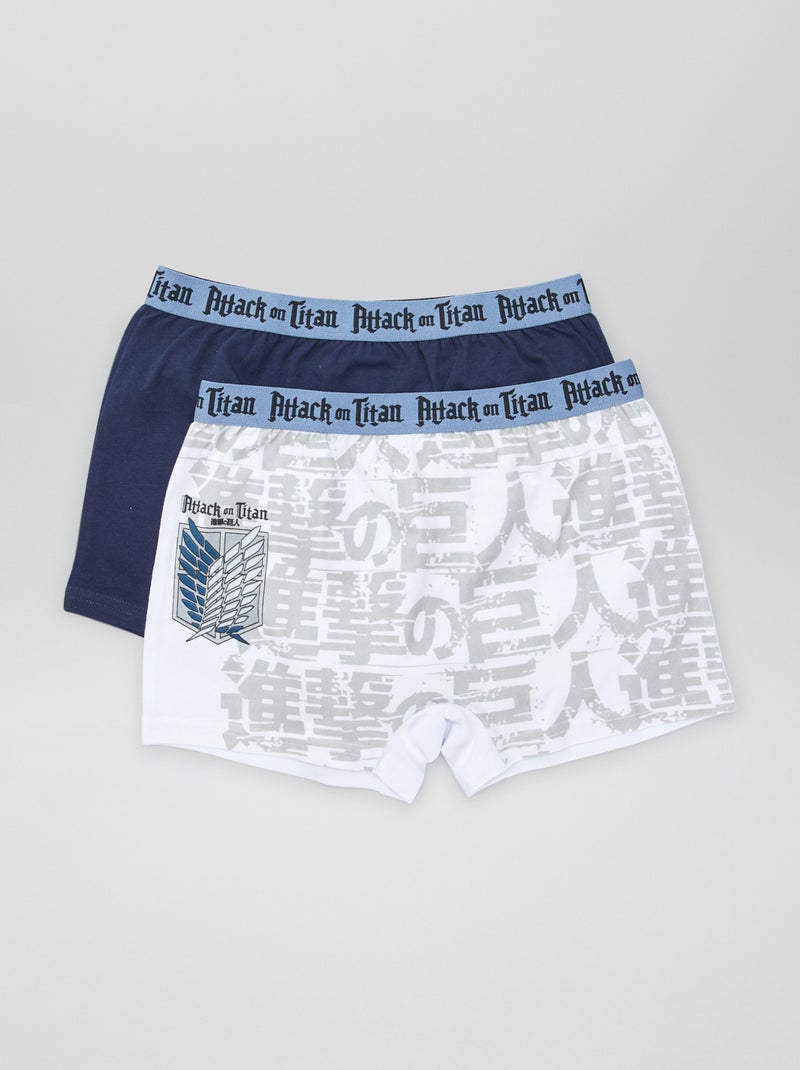 Lot de 2 boxers 'L'attaque des titans' Marine - Kiabi