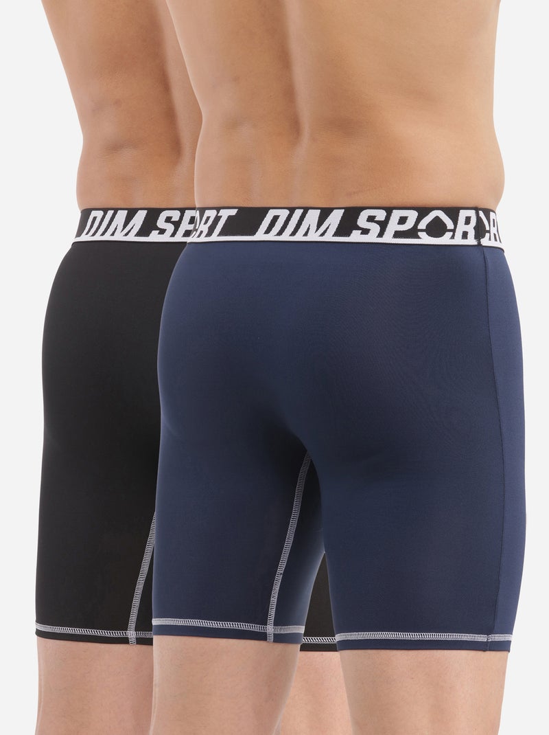 Lot de 2 Boxers Long Microfibre Sport Multicolore - Kiabi