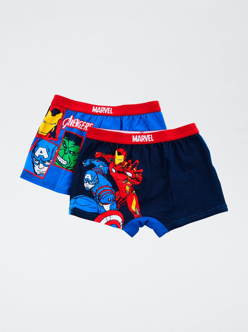 Lot de 2 boxers 'Marvel' 'Avengers en coton Bleu - Kiabi