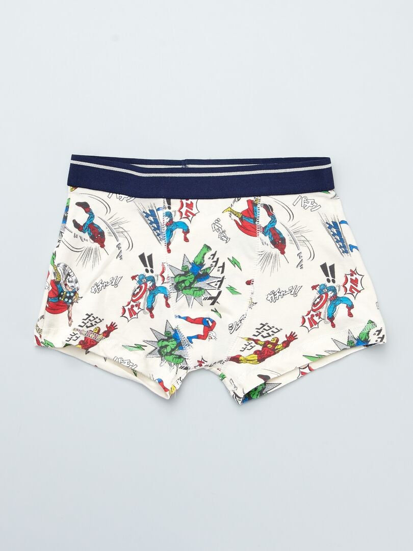 Lot de 2 boxers 'Marvel' Beige/bleu - Kiabi