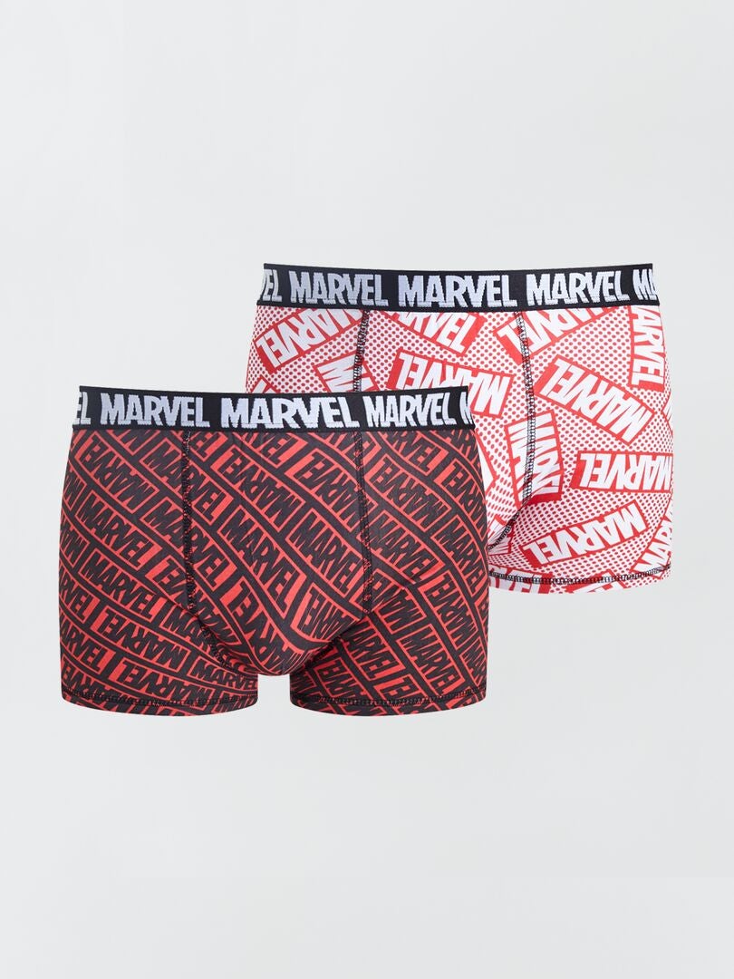 Lot de 2 boxers 'Marvel' rouge - Kiabi