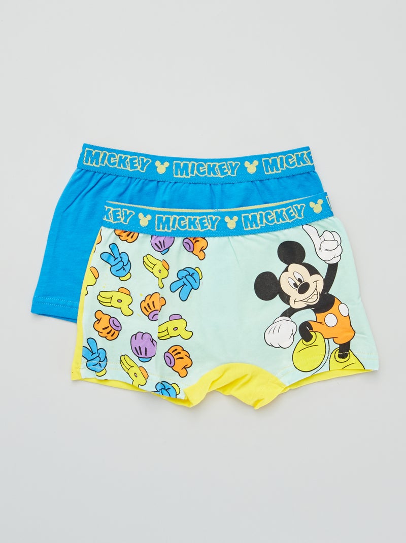 Lot de 2 boxers 'Mickey' bleu/jaune - Kiabi