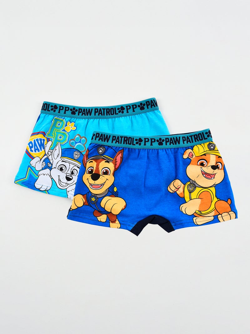 Lot de 2 boxers 'Pat patrouille' en coton Bleu - Kiabi