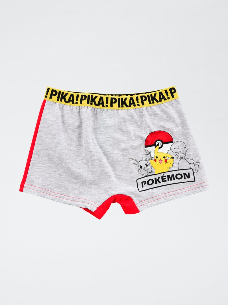 Lot de 2 boxers 'Pokémon' en coton Gris - Kiabi