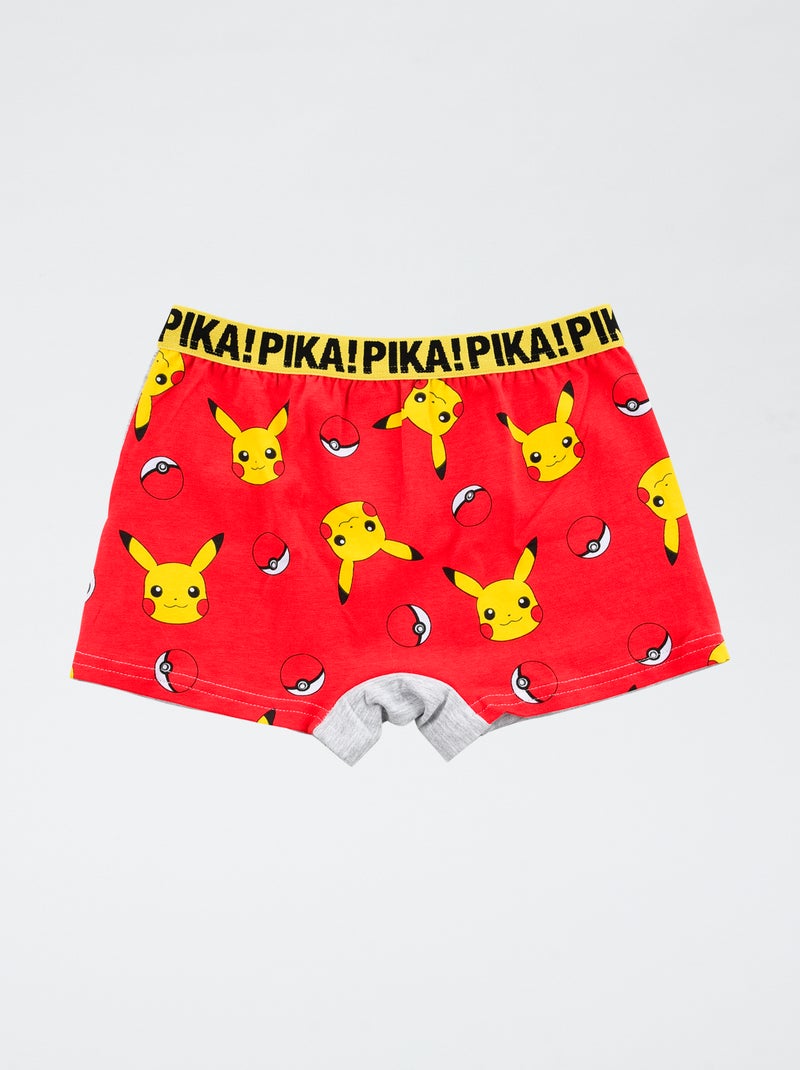 Lot de 2 boxers 'Pokémon' en coton Gris - Kiabi