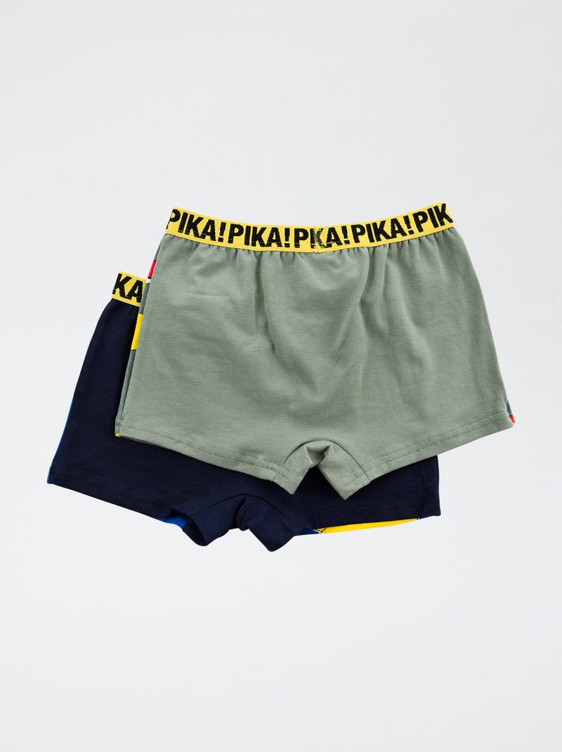 Lot de 2 boxers 'Pokémon' en coton Kaki - Kiabi