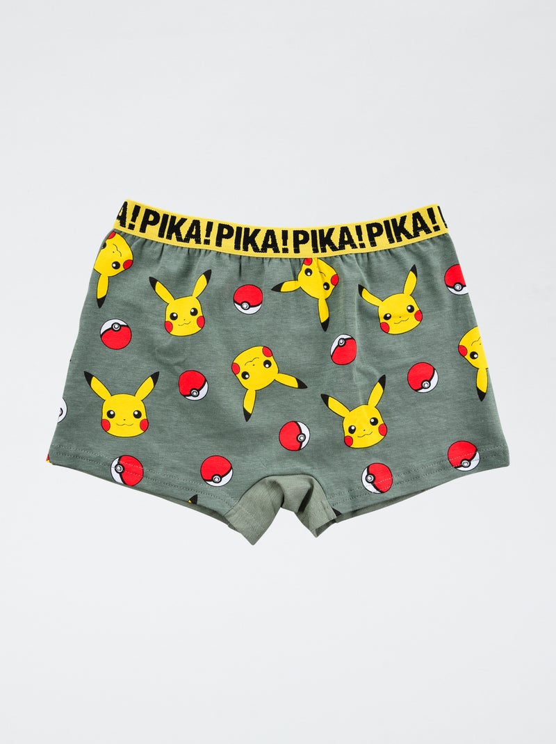Lot de 2 boxers 'Pokémon' en coton Kaki - Kiabi