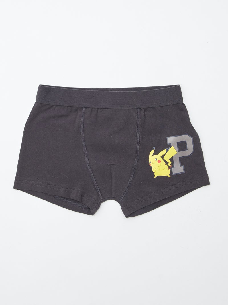 Lot de 2 boxers 'Pokémon' Gris/noir - Kiabi