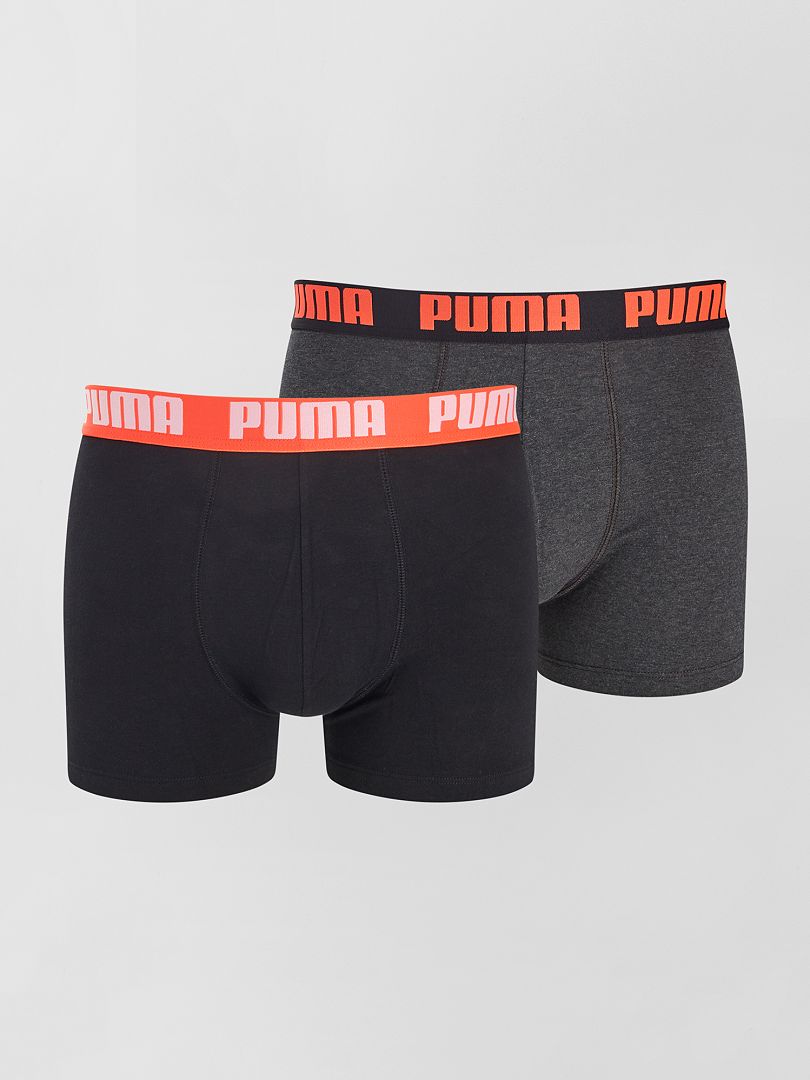 Lot de 2 boxers 'Puma' gris/noir - Kiabi