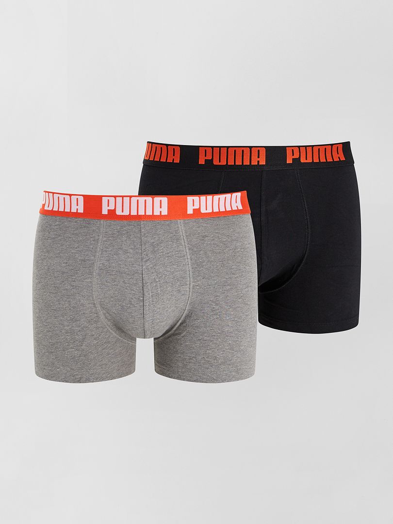 Lot de 2 boxers 'Puma' gris/noir - Kiabi
