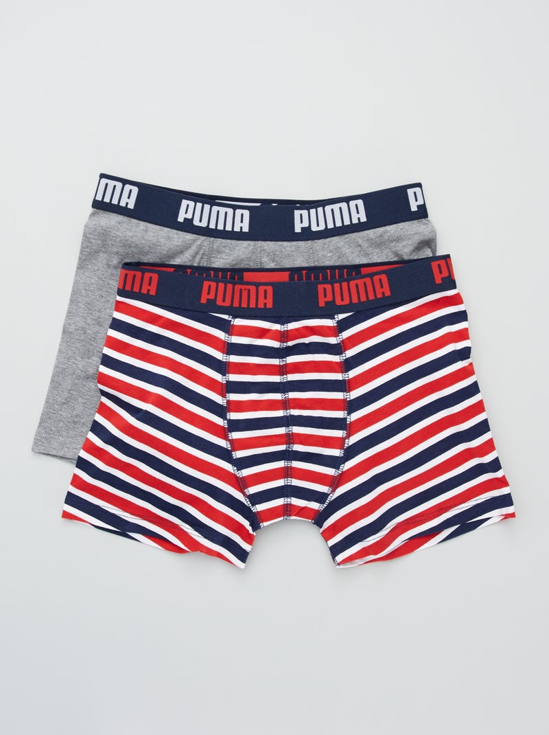 Lot de 2 boxers 'Puma' Rouge / gris - Kiabi