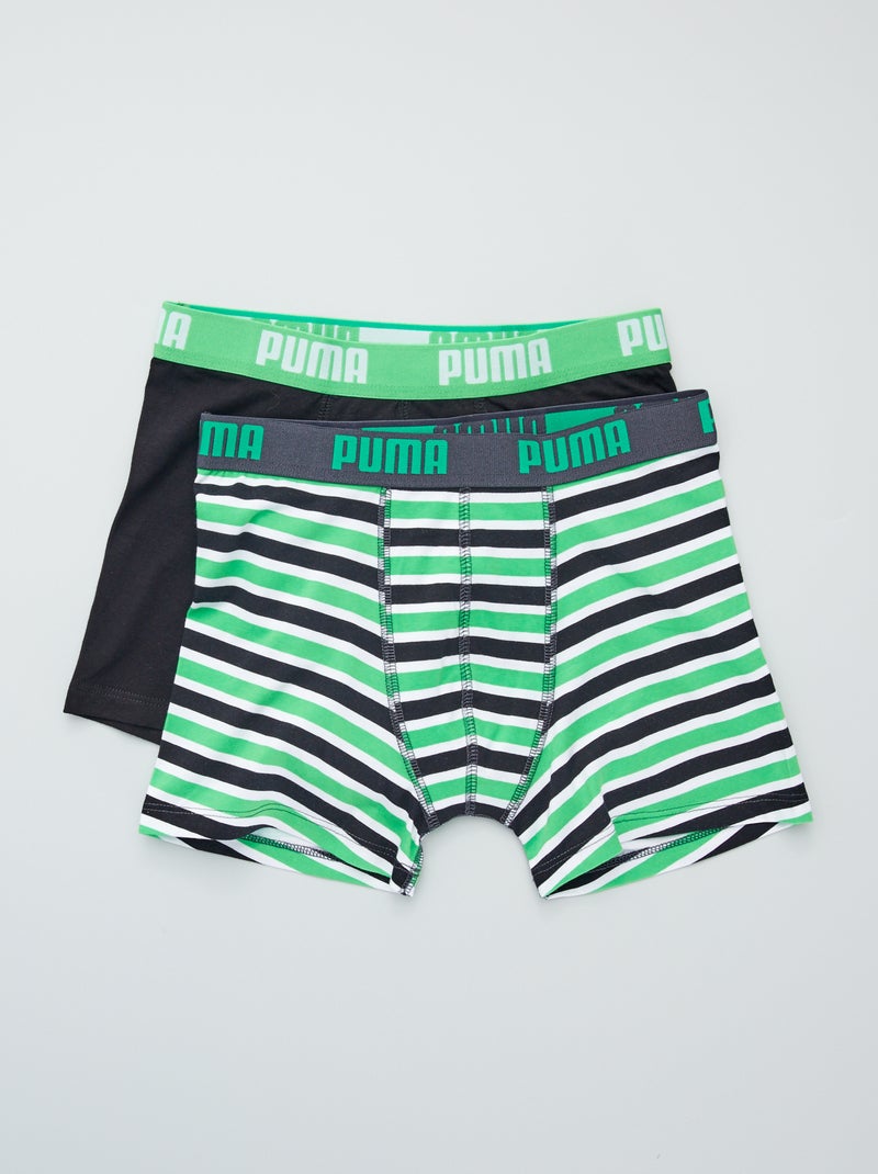 Lot de 2 boxers 'Puma' Vert / noir - Kiabi