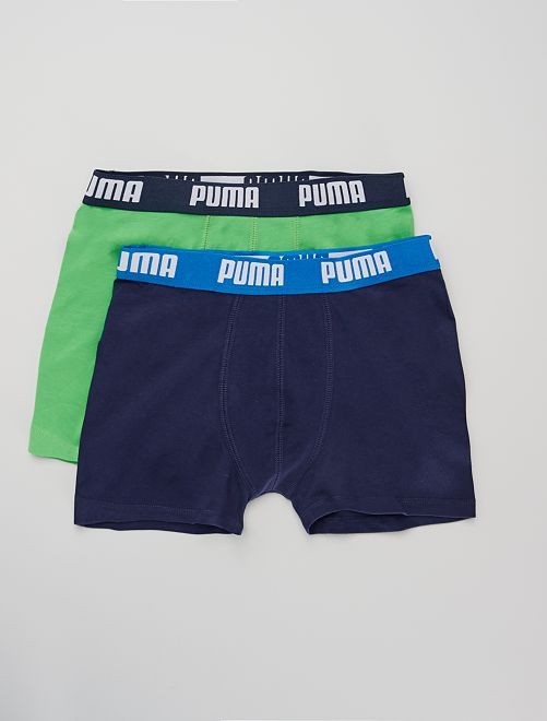 Lot de 2 boxers 'Puma'                     vert/bleu 
