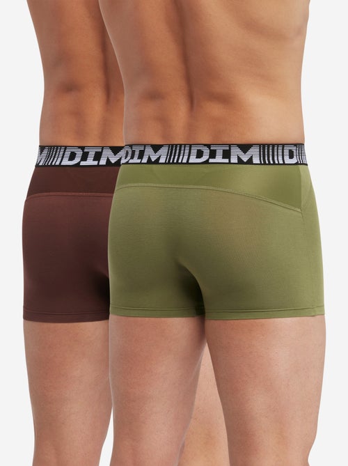 Lot de 2 boxers respirants coton et lycra 3D Flex Air - Kiabi